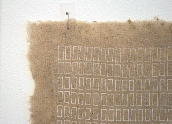 Sarah van der Lijn - Witte inkt - 15x26cm Witte inkt op geschept papier (detail)