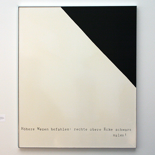 Sigmar Polke - Hohere Wesen befahlen, rechte obere Ecke schwarz malen (Hogere wezens bevalen, rechter bovenhoek zwart schilderen) - Synthetische verf op doek