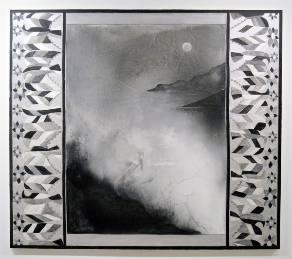 Silke Otto-Knapp - Frontcloth (Mondaufgang) - Aquarel en gouache op doek, 2011