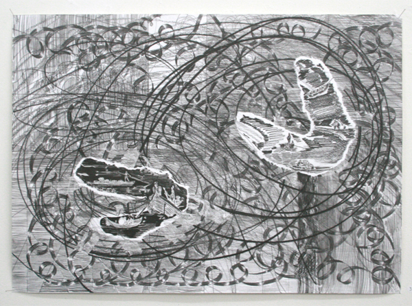 Stan Klamer - De Terugkeer - 50x70cm Potlood en aquarel Stan Klamer - De Terugkeer - 50x70cm Potlood en aquarel