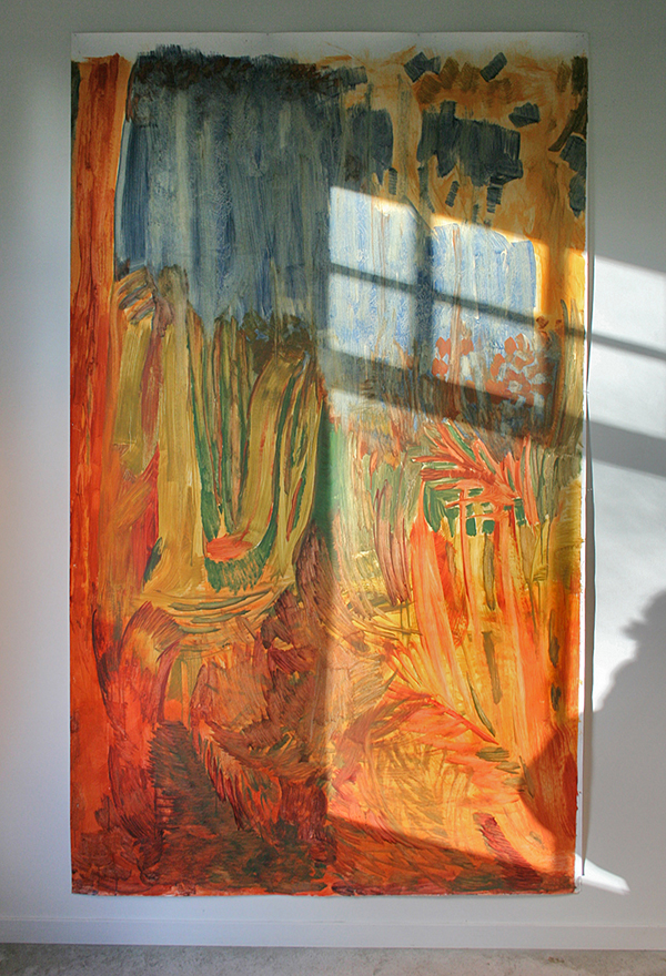 Tessa Chaplin - Zonder Titel - 200x150cm Olieverf op papier