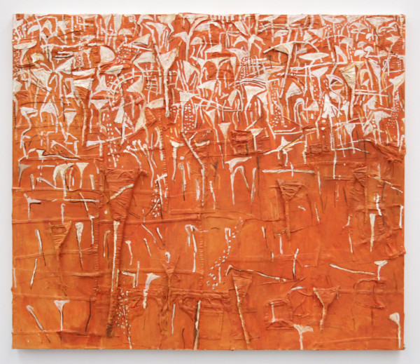 Theo Kuijpers - Outback (?) - Olieverf en collage op doek