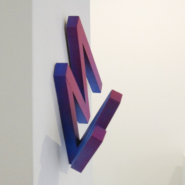 Tijl Orlando Frijns - Purple line - Acrylinkt op grenen (detail)