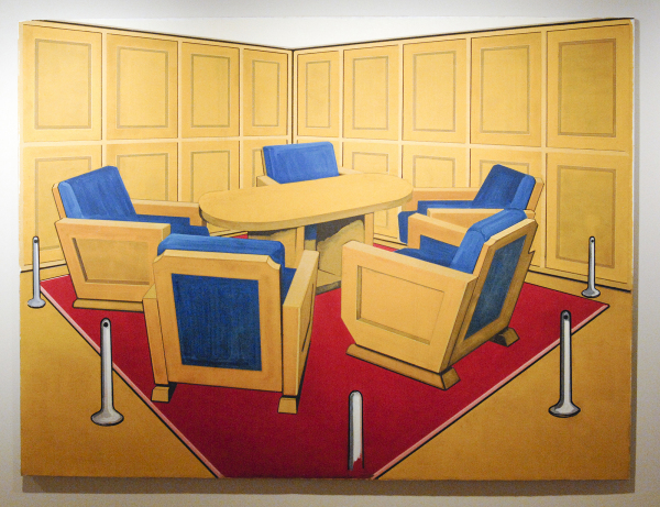 Ton Kraayeveld - Conference (for Another Utopia) - Olieverf op doek, 2010