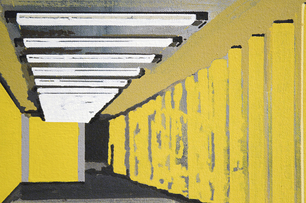 Ton Kraayeveld - Corridor - Olieverf op doek, 2010 (detail)