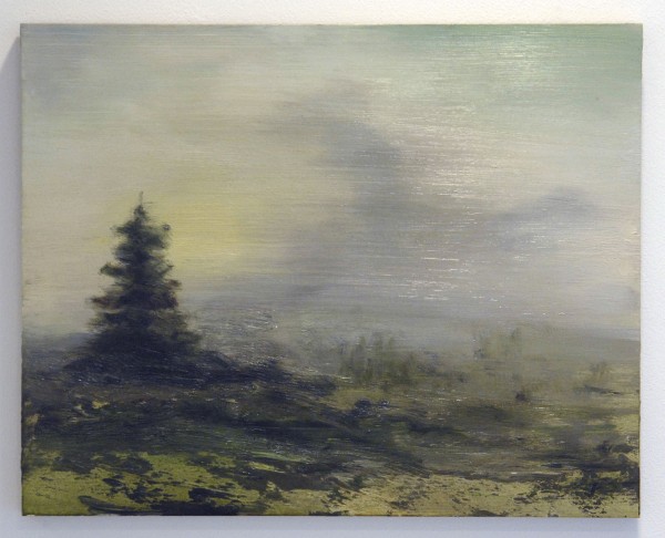 Willem Sanders - Mediated Landscape #3 - 40x40cm Olieverf op paneel