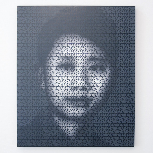 Zhang Dali - AK-47 2008,5 - Acrylverf op vinyl