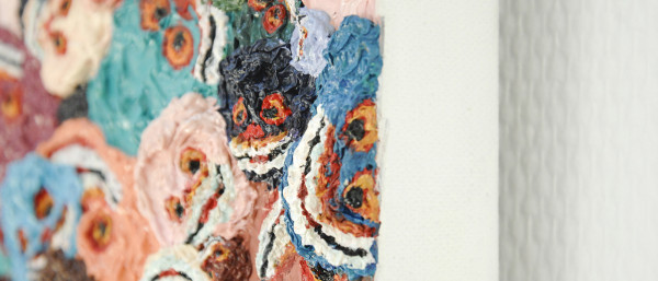 Zhang Huan - Poppy Fiels No 5 - Olieverf op doek (detail)