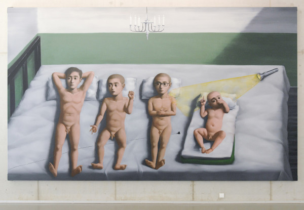 Zhang Xiaogang - Four Sons - Olieverf op doek